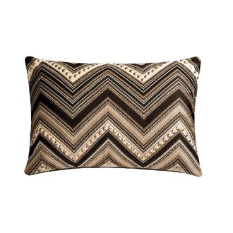 OEM Funda De Almohada Lumbar Marr&oacute;n De 30 X 50 Cm (12 X 20), De Seda Con Estampado De Espiga, Rectangular, Bordada Y Con Cuentas, De Estilo Geom&eacute;trico Mod