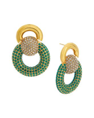 Oscar De La Renta Oscar De La Renta Rhinestone Drop Earrings
