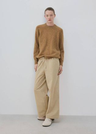 Mango Pullover maglia collo stondato marrone - Donna - S - MANGO