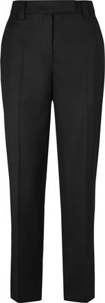 Prada Wollen broek met zakken - Dames - Slim Fit Broeken - Grijs - XS - Wol - Broeken