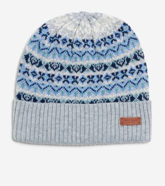Cole Haan Womens Fairisle Beanie - Grey
