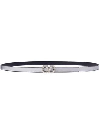 Valentino Garavani 10mm VLogo Signature reversible belt - women - Calf Leather/Metal - 70 - Silver
