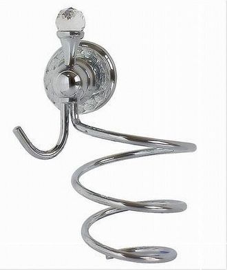 Trade Shop Trade Shop - Porta Phon Asciugacapelli Supporto Montaggio A Parete Arredo Bagno Crystal 52833