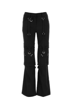 Off-white Black Stretch Polyester Blend Cargo Pant
