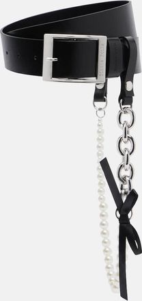 Simone Rocha Embellished leather belt