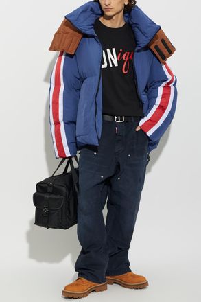 Dsquared2 Down Jacket With Hood, Mens, Navy Blue
