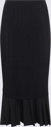 Maison Margiela Black Wool Skirt