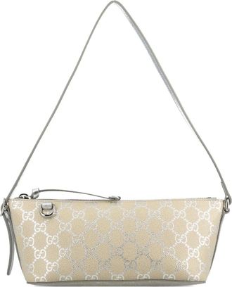 Gucci GG Emblem kleine schoudertas - Zilver