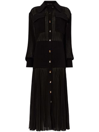Proenza Schouler plissé-effect shirt dress - Black