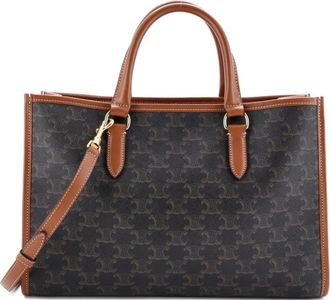 Celine Horizontal Cabas Triomphe Coated Canvas Mini tote bag - Bruin