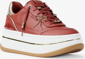Michael Kors Hayes Embellished Leather Platform Sneaker