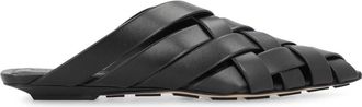 Bottega Veneta Gevlochten Leren Muilen - Dames - Slip ons - Zwart - 36 1/2 EU - Leer - Schoenen