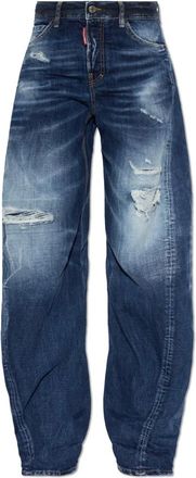 Dsquared2 Loose Twst Jeans - Dames - Jeans - Blauw - Maat: M Katoen