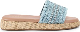 Carvela Womens Cloud Mule Sandals - Blue Fabric - Size UK 4