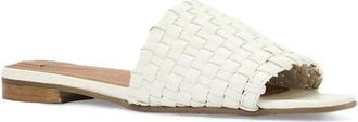 Aquatalia Brunello Weatherproof Slide Sandal in Soft White Woven at Nordstrom, Size 10.5