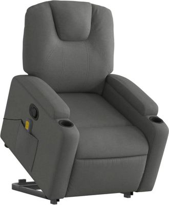 vidaXL Vidaxl - Silla De Masaje Reclinable De Pie De Tela Gris Oscuro