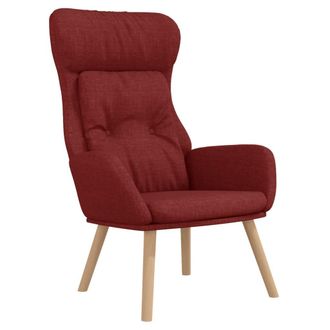 vidaXL Sill&oacute;n De Relax De Tela Color Rojo Tinto Vidaxl