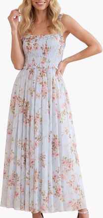 Needle & Thread Summers Rose Chiffon Cami Ankle Gown in Aqua at Nordstrom, Size 14