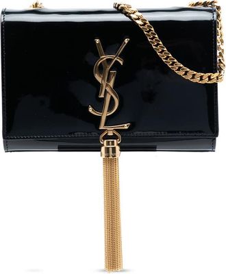 Saint Laurent Pre-owned Saint Laurent Small Patent Monogram Kate Tassel Crossbody SBYAQWCZ368AW94L