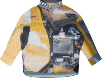 Rhude Overhemd met print - Geel