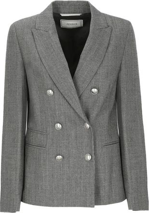 PESERICO Jassen, Dames, Grijs, M, Dubbelrijige Jas
