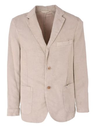 120% Lino button giacca jacket - men - Linen/Flax/Lyocell - M - Neutrals