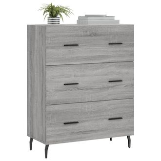 Berkfield Home Sideboard Grey Sonoma 69.5x34x90 cm Engineered Wood