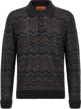 Missoni Multicolor Knitted Polo Sweater