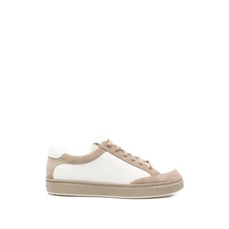 Emporio Armani Sneakers, male, Beige, Size: 13 US Leather Sneakers with Suede Details