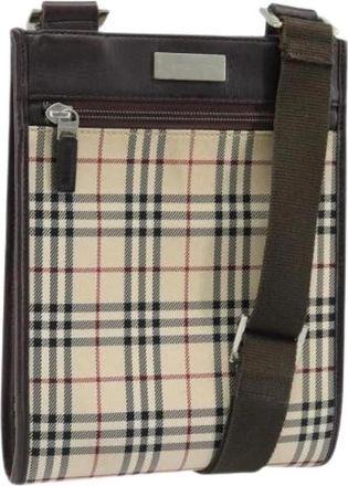 Burberry Pre-owned Canvas Schoudertas - Dames - Vintage Schoudertas - Beige - ONE Size - Vintage