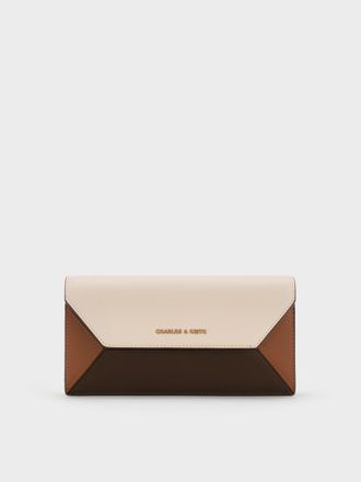 Charles & Keith Nasrin Colourblock Geometric Long Wallet
