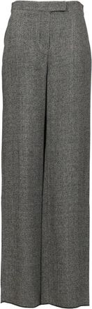 Emporio Armani Klassieke Viscose Blend Broek - Dames - Wijde Broeken - Grijs - XS - Broeken