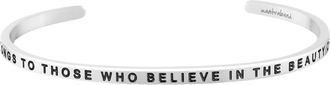 Mantra The Future Belongs To Those Who Believe In The Beauty Of Their Dreams bracelet in Silver at Nordstrom