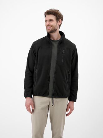 Lerros Sweatjacke LERROS, Herren, Gr. XXL, schwarz, Fleece, Obermaterial: 100% Polyester, unifarben, h&uuml;ftbedeckend, Rundhals, elastischer Bund, Sweatjacken S