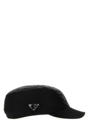 Prada Mens Black Re-Nylon Baseball Cap Nero Cappelli Hat