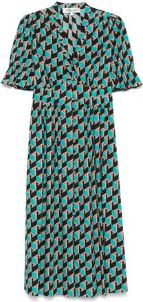 Diane Von Fürstenberg Abito midi Erica - Verde