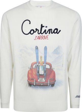 MC2 Saint Barth Print Cortina J Arrive Vintage Scenic Sweater
