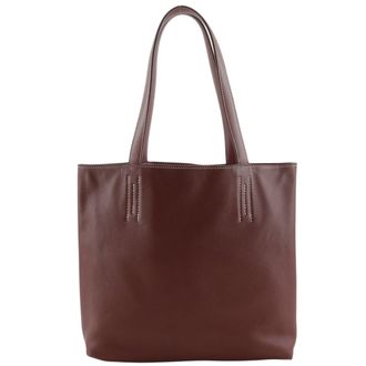Herm&egrave;s Pink Red Color Swift Leather Tote Bag (Pre-Owned)