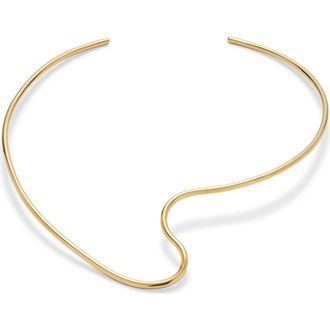 LADY GREY Cursive Collar Necklace in Gold at Nordstrom
