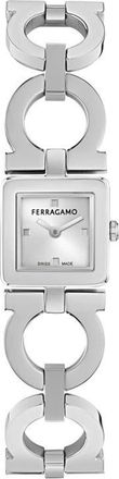 Ferragamo Double Gancini Square Bracelet Watch, 19mm x 19mm in Stainless Steel at Nordstrom