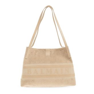 Balmain Tote Bags, female, Beige, Size: ONE SIZE Small Release Tote Bag
