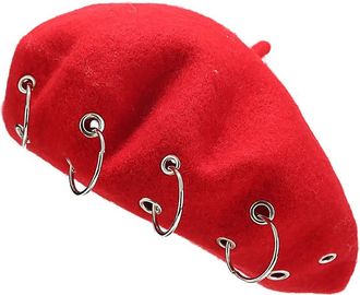 Generic Cocila Lightning Deals of The Day Fashion Womens Solid Ring Vintage Painter Hat Beret Hat Cap Leather Hats Girls Golf Woolly Hats for Men Bright Colou