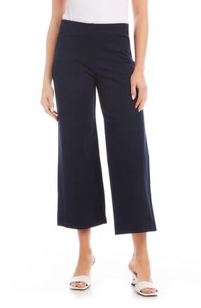 Fifteen Twenty High Waist Crop Wide Leg Pants in Navy at Nordstrom, Size X-Small