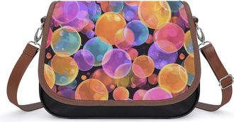 Generic Colorful Bubbles Fashion Womens Crossbody Bags Novelty Handbag Shoulder Bag Purse