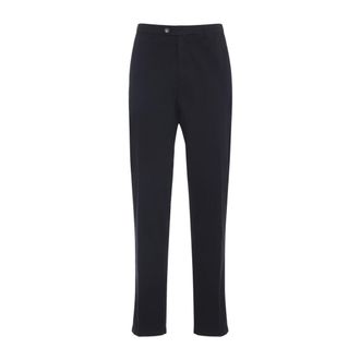 Canali Classic Navy Blue Cotton Chino Pants