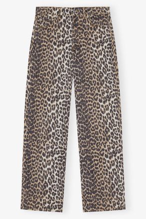 Ganni Mixed Leopard Izey Jeans - Size 24 Organic Cotton