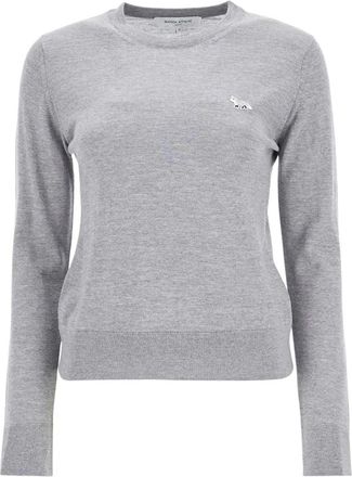 Maison Kitsun&eacute; Dames, Truien, Grijs, Maat: M Wol