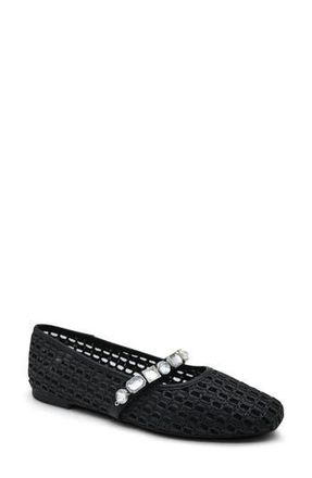 Kenneth Cole Zeta Mary Jane Flat in Black Raffia at Nordstrom Rack, Size 6.5