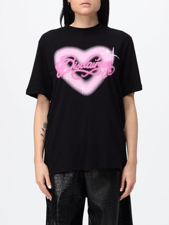 Disclaimer T-shirt in cotone con stampa grafica e logo a contrasto