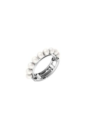 Diesel Sterling silver and pearl band ring - Rings - Unisex - Silver